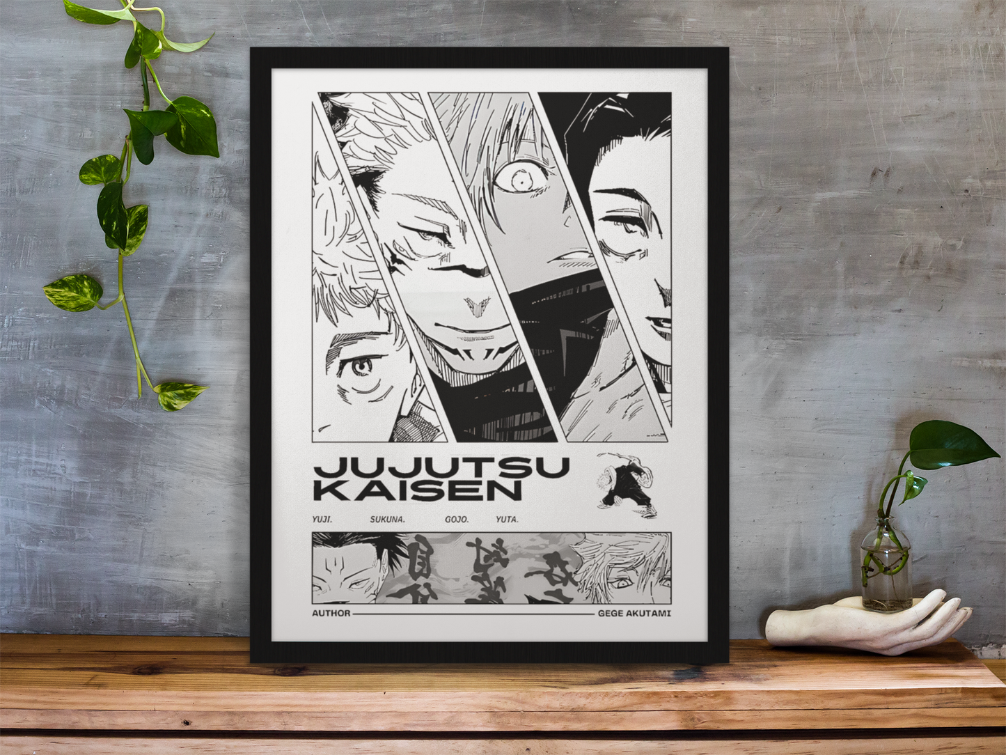 Jujutsu Kaisen Poster - Yuji, Gojo, Sukuna, Yuta | Unframed | Anime Wall Art