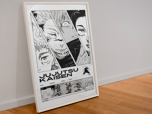 Jujutsu Kaisen Poster - Yuji, Gojo, Sukuna, Yuta | Unframed | Anime Wall Art