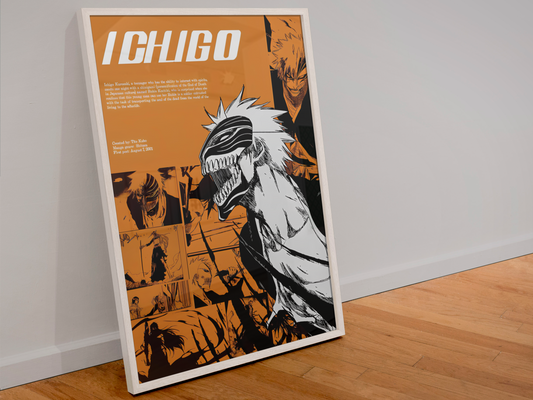 Ichigo Kurosaki Poster – Bleach Anime Wall Art | Hollow Form Manga Design | Unframed